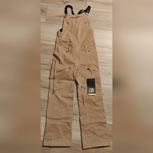 FLYLOW Foxy Womens S Bibs Snowboard/Ski/Winter Pants Chai $430 NWT
